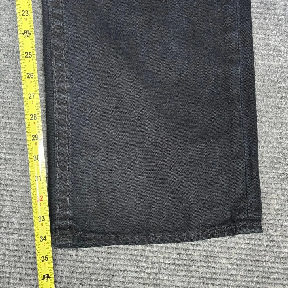 True Religion Jeans Mens Tag 40 Measures 42x34 Black Super T Straight Made USA